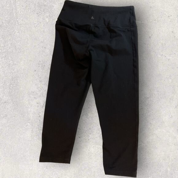 prAna Ashley Leggings Medium Black Ankle Length Yoga Pants Training Activewear - Picture 1 of 8